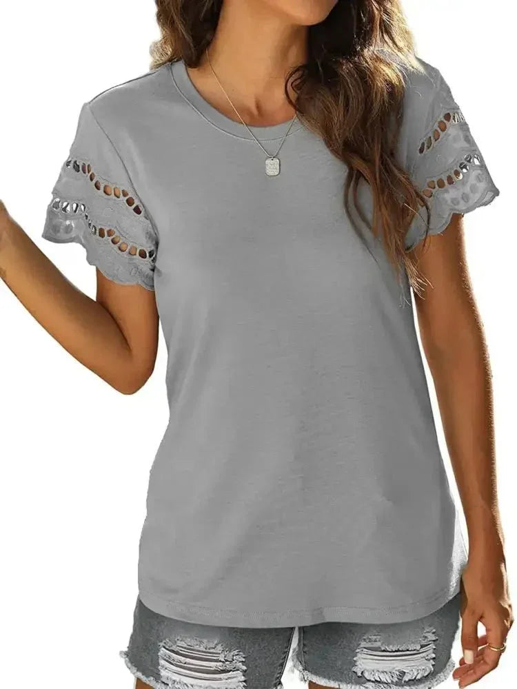 Round Neck Short Sleeve Casual T-Shirt - Update AvenueT-ShirtsTrendsi100100265669407100100265669407d2bac204f0334faabd6a4a03c5e7122e - Max - OriginGrey