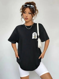 Round Neck Short Sleeve Ghost Graphic T-Shirt - Update AvenueHalloweenTrendsi1001018057409721001018057409723f800db36d6942b9b0a7d258836b912c - MaxBlack