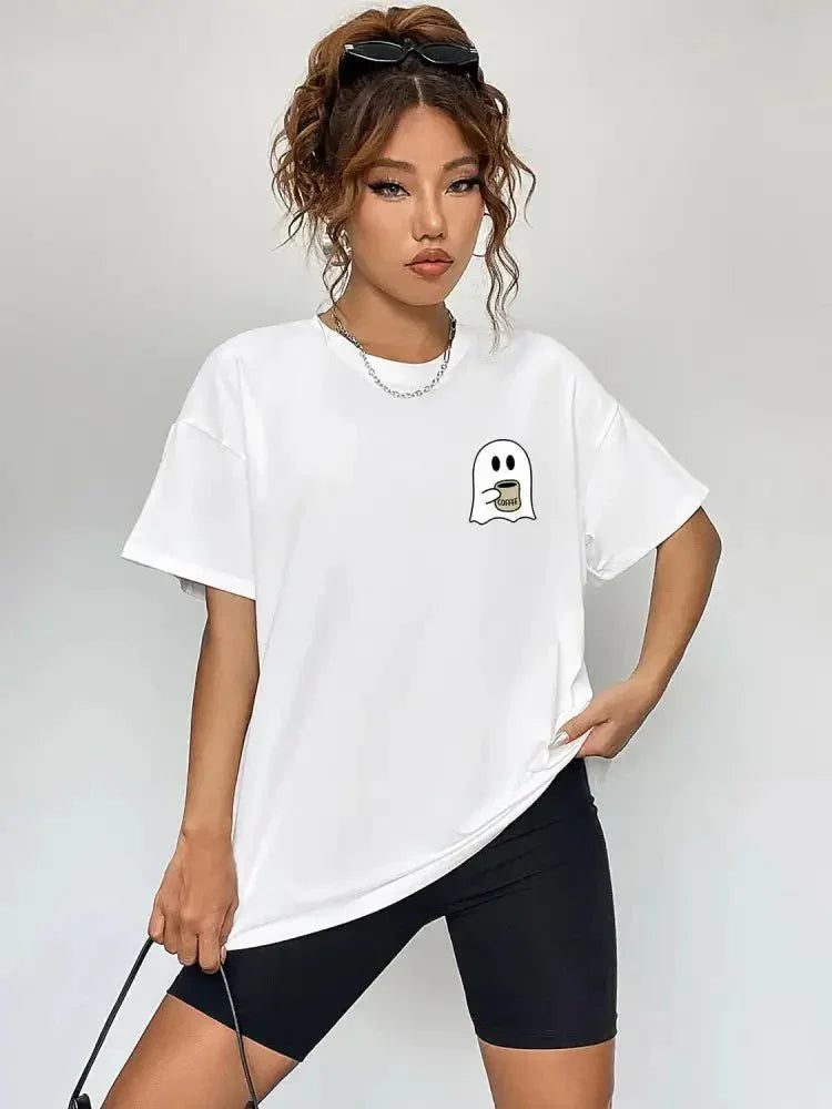 Round Neck Short Sleeve Ghost Graphic T-Shirt - Update AvenueHalloweenTrendsi100101805741206100101805741206330a9b543b434ad99be0d40f5ab02f1e - MaxWhite