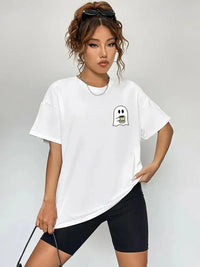 Round Neck Short Sleeve Ghost Graphic T-Shirt - Update AvenueHalloweenTrendsi100101805741206100101805741206330a9b543b434ad99be0d40f5ab02f1e - MaxWhite