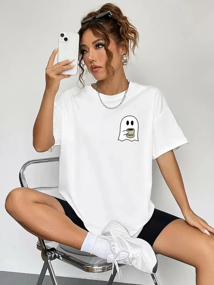Round Neck Short Sleeve Ghost Graphic T-Shirt - Update AvenueHalloweenTrendsi100101805741206100101805741206a4610c8ace744c768b796b5a0d79c8bb - MaxWhite