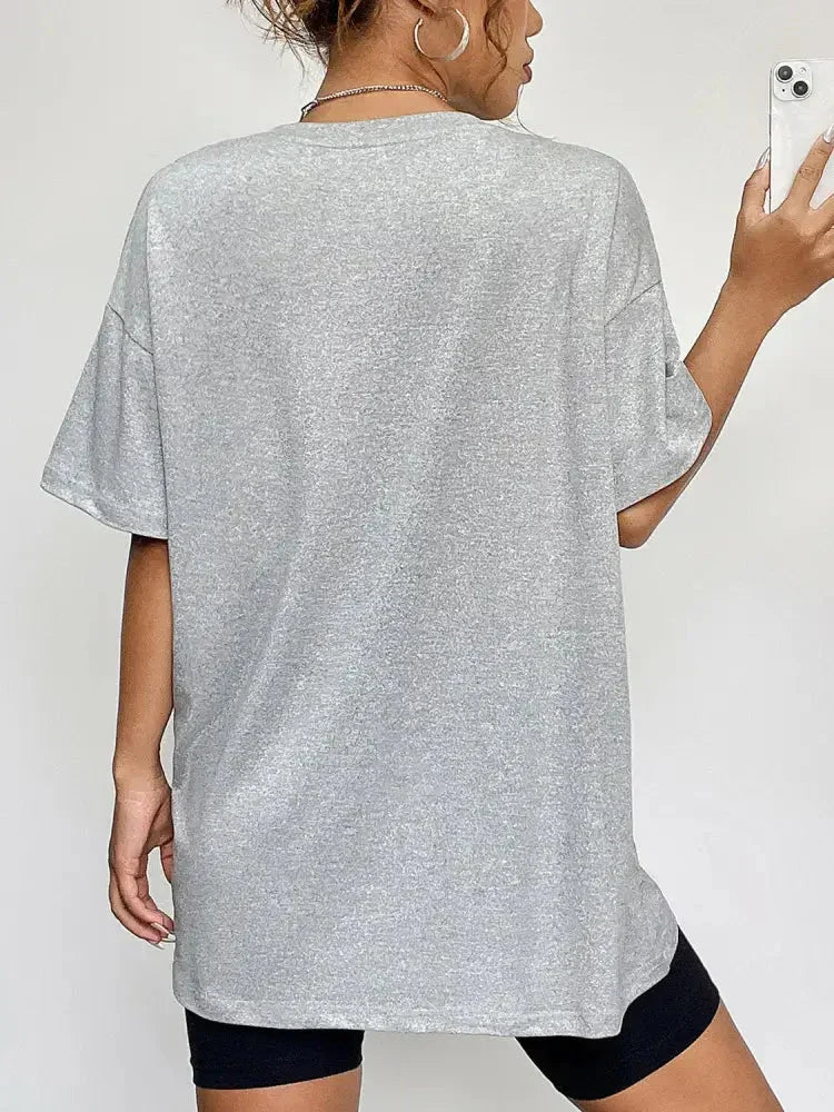 Round Neck Short Sleeve Ghost Graphic T-Shirt - Update AvenueHalloweenTrendsi100101805747417100101805747417b768fef04c994bacad4192501f134693 - MaxCloudy Blue