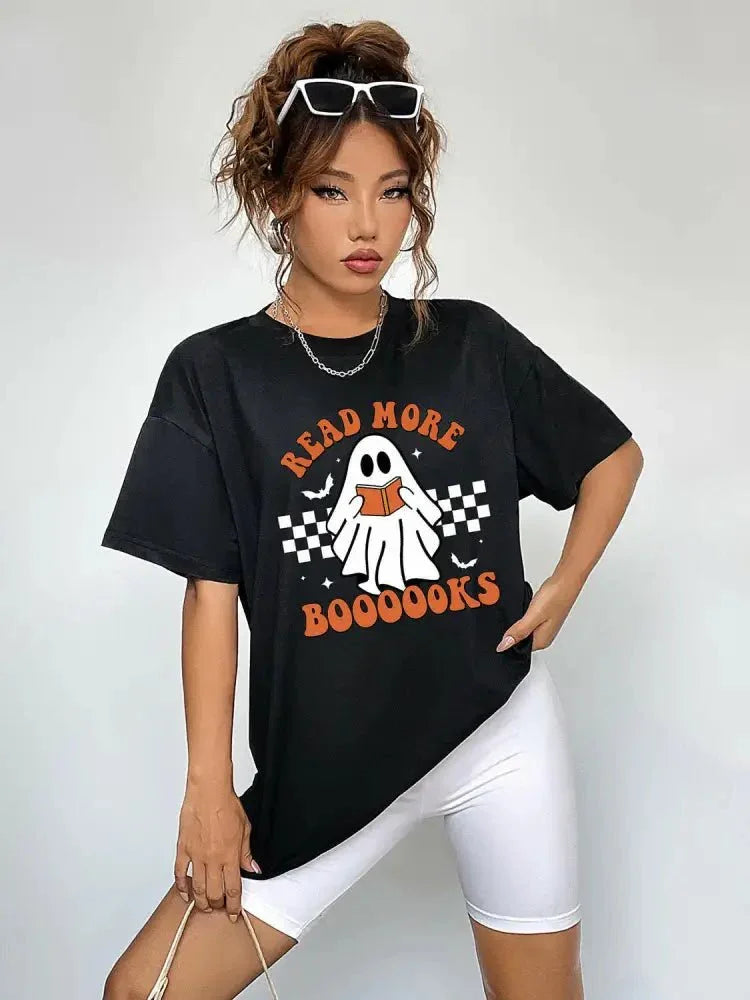 Round Neck Short Sleeve Ghost Graphic T-Shirt - Update AvenueHalloweenTrendsi100101997048228100101997048228ca847d21ed144a5eb0b36fce38be95d2 - MaxBlack