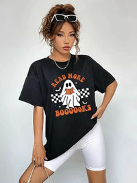 Round Neck Short Sleeve Ghost Graphic T-Shirt - Update AvenueHalloweenTrendsi100101997048228100101997048228ca847d21ed144a5eb0b36fce38be95d2 - MaxBlack