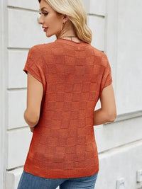 Round Neck Short Sleeve Knit Top - Update AvenueTrendsi1001008822719621001008822719628ce840c9 - 3686 - 4e9e - bacf - a4396991bc5e - MaxCaramel