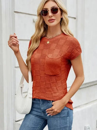 Round Neck Short Sleeve Knit Top - Update AvenueTrendsi100100882271962100100882271962da38694f - aa51 - 430d - 8a71 - bb97bfd8e29e - MaxCaramel