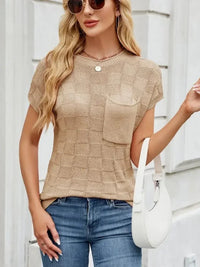 Round Neck Short Sleeve Knit Top - Update AvenueTrendsi1001008822723091001008822723098f836e5a - 4c3a - 461f - bee1 - d51434f4a807 - MaxTan