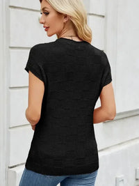 Round Neck Short Sleeve Knit Top - Update AvenueTrendsi100100882277232100100882277232e9d4546f - 28b3 - 473c - 89c1 - 1348b6485092 - MaxBlack