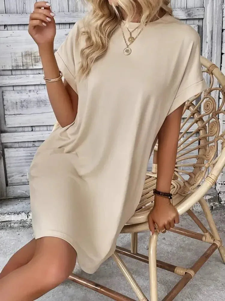 Round Neck Short Sleeve Mini Dress - Update AvenueEffortless Elegance: DressesTrendsi10010024495291510010024495291502aca622 - c9f2 - 4963 - 87a4 - 3d654abefb9a - MaxTan