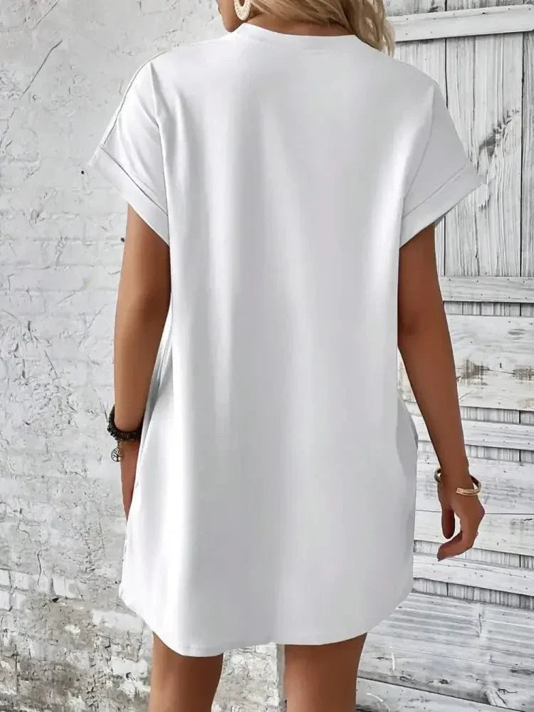 Round Neck Short Sleeve Mini Dress - Update AvenueEffortless Elegance: DressesTrendsi1001002449538291001002449538295bc1f799 - e631 - 4f88 - b87a - ecc35b038666 - MaxWhite