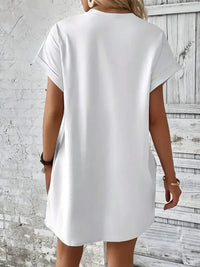 Round Neck Short Sleeve Mini Dress - Update AvenueEffortless Elegance: DressesTrendsi1001002449538291001002449538295bc1f799 - e631 - 4f88 - b87a - ecc35b038666 - MaxWhite