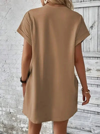 Round Neck Short Sleeve Mini Dress - Update AvenueEffortless Elegance: DressesTrendsi100100244954053100100244954053c18bc1ef - 3200 - 4916 - b9ca - 4ba311e69233 - MaxCamel