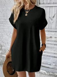 Round Neck Short Sleeve Mini Dress - Update AvenueEffortless Elegance: DressesTrendsi100100244954211100100244954211308cefe7 - 137f - 4321 - a88f - 9782200793c4 - MaxBlack