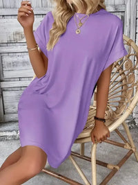 Round Neck Short Sleeve Mini Dress - Update AvenueEffortless Elegance: DressesTrendsi100100244956385100100244956385a233c2a4 - 0940 - 4248 - a9c4 - b7598e3b023f - MaxLavender