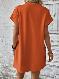 Round Neck Short Sleeve Mini Dress - Update AvenueEffortless Elegance: DressesTrendsi10010024495674910010024495674929634415 - 0ddf - 46c5 - a375 - a37a26b9e062 - MaxOrange