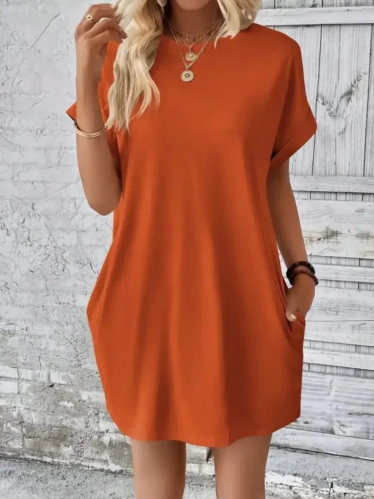 Round Neck Short Sleeve Mini Dress - Update AvenueEffortless Elegance: DressesTrendsi100100244956749100100244956749cce9a1d2 - 2401 - 4212 - b041 - 724b54e100cd - MaxOrange