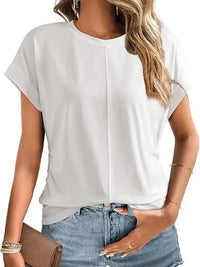 Round Neck Short Sleeve T-Shirt - Update AvenueT-ShirtsTrendsi1001003081508861001003081508868fa7336662df494b9c9958cc6a79fd0b - Max - OriginWhite