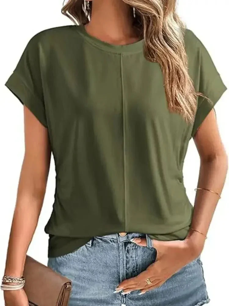 Round Neck Short Sleeve T-Shirt - Update AvenueT-ShirtsTrendsi1001003081559821001003081559826975b339176546508250022af5a66c9f - Max - OriginMilitary Green
