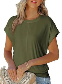 Round Neck Short Sleeve T-Shirt - Update AvenueT-ShirtsTrendsi100100308155982100100308155982e0977ec174a640768365f0b9749dde57 - Max - OriginMilitary Green