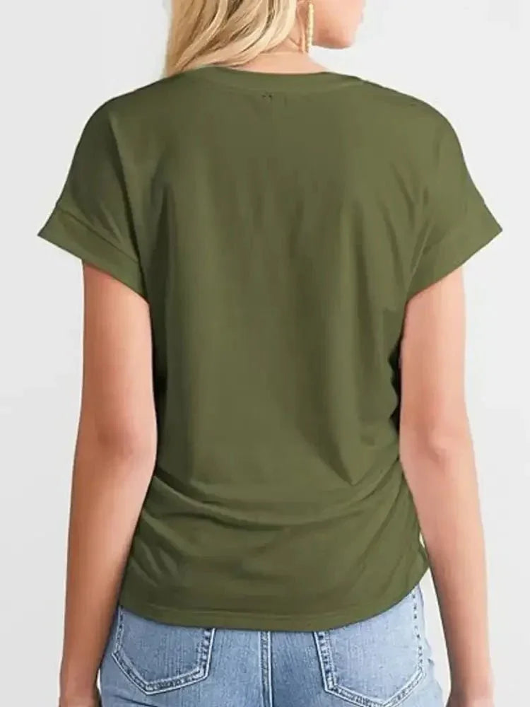 Round Neck Short Sleeve T-Shirt - Update AvenueT-ShirtsTrendsi1001003081559821001003081559829c99382ae5204936adb3a340c030af1f - Max - OriginMilitary Green