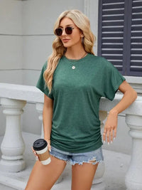 Round Neck Short Sleeve T-Shirt - Update AvenueT-ShirtsTrendsi1001004901513041001004901513041c21597cac32415aa86379396bc5236c - Max - OriginDark Green
