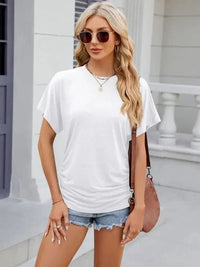 Round Neck Short Sleeve T-Shirt - Update AvenueT-ShirtsTrendsi100100490157343100100490157343fc38d06e73e84efc9d9823441d1ac5f9 - Max - OriginWhite