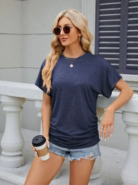 Round Neck Short Sleeve T-Shirt - Update AvenueT-ShirtsTrendsi100100490157594100100490157594b0856d0e63bc44e0ab8bdab4dba54703 - Max - OriginNavy Blue
