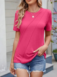 Round Neck Short Sleeve T-Shirt - Update AvenueT-ShirtsTrendsi1001008959737121001008959737128e0c828d - 1f95 - 4632 - 9f52 - 7cfff5b7bb26 - Max - OriginHot Pink