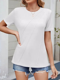 Round Neck Short Sleeve T-Shirt - Update AvenueT-ShirtsTrendsi100100895974924100100895974924a796cffb - 74bb - 41c4 - a78e - de9e208a0f2a - Max - OriginWhite