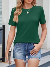 Round Neck Short Sleeve T-Shirt - Update AvenueT-ShirtsTrendsi100100895975486100100895975486cf004ba1 - 1ccb - 46a5 - b2e5 - 4f3bee567297 - Max - OriginDark Green