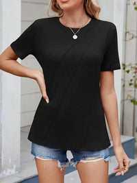 Round Neck Short Sleeve T-Shirt - Update AvenueT-ShirtsTrendsi1001008959784701001008959784706ab065b0 - 7f74 - 41cb - b722 - c78464490a6e - Max - OriginBlack