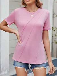 Round Neck Short Sleeve T-Shirt - Update AvenueT-ShirtsTrendsi100100895978570100100895978570175e1ad8 - 44d5 - 4144 - b09c - 34644f10c5b1 - Max - OriginBlush Pink