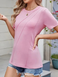 Round Neck Short Sleeve T-Shirt - Update AvenueT-ShirtsTrendsi1001008959785701001008959785708a081261 - 3954 - 4600 - b8e5 - aee10515598a - Max - OriginBlush Pink
