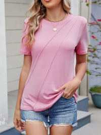 Round Neck Short Sleeve T-Shirt - Update AvenueT-ShirtsTrendsi100100895978570100100895978570f1fe9294 - 2bd9 - 47f1 - 8267 - e6a49018b1da - Max - OriginBlush Pink