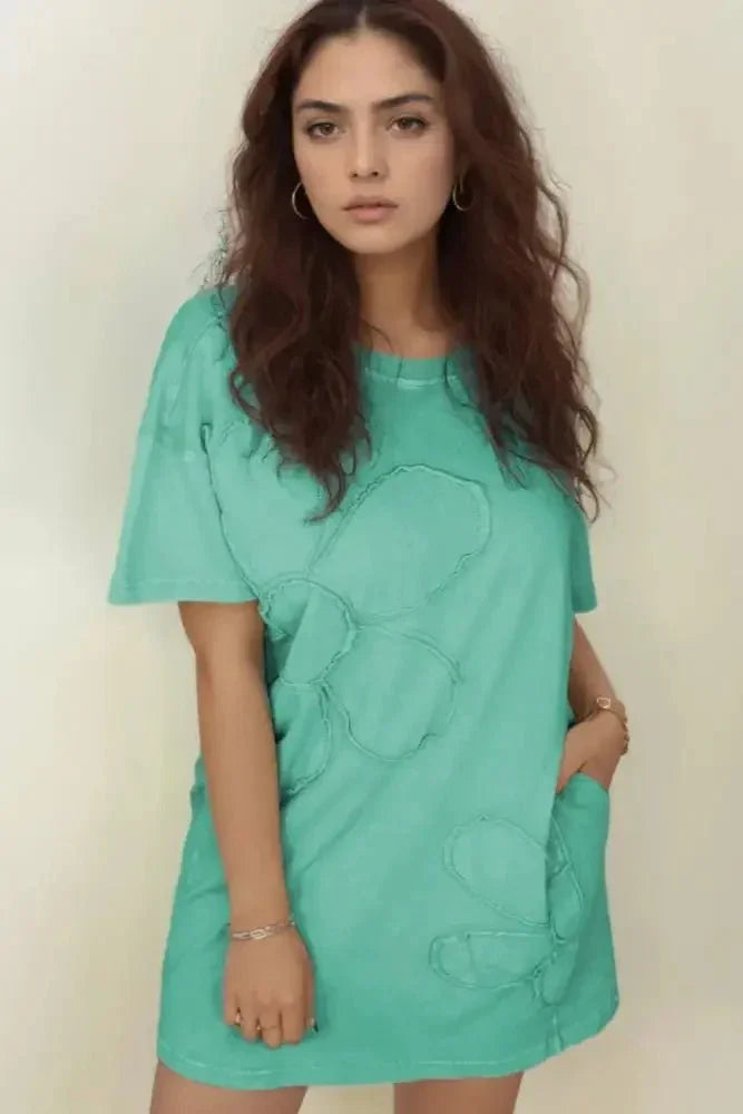 Round Neck Short Sleeve Tee Dress - Update AvenueTrendsi10010072021159610010072021159662418d7f - dba9 - 444c - bc44 - 935917b00ea3 - Max - OriginTurquoise