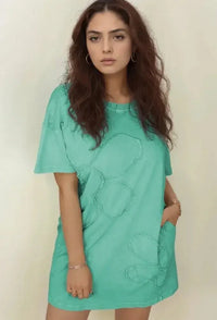 Round Neck Short Sleeve Tee Dress - Update AvenueTrendsi1001007202115961001007202115969e5bc84c - dd3a - 48e7 - 8e10 - cc96d8f0909a - Max - OriginTurquoise