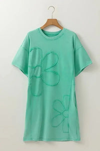 Round Neck Short Sleeve Tee Dress - Update AvenueTrendsi100100720211596100100720211596a76d5061 - 6aa7 - 468e - adf6 - 5d2ab9f394d2 - Max - OriginTurquoise