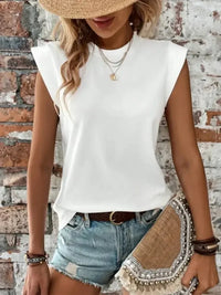 Round Neck Solid Color Top - Update AvenueT-ShirtsTrendsi1001002567616601001002567616602482249b33644fcc8945d0570ba08df9 - Max - OriginWhite
