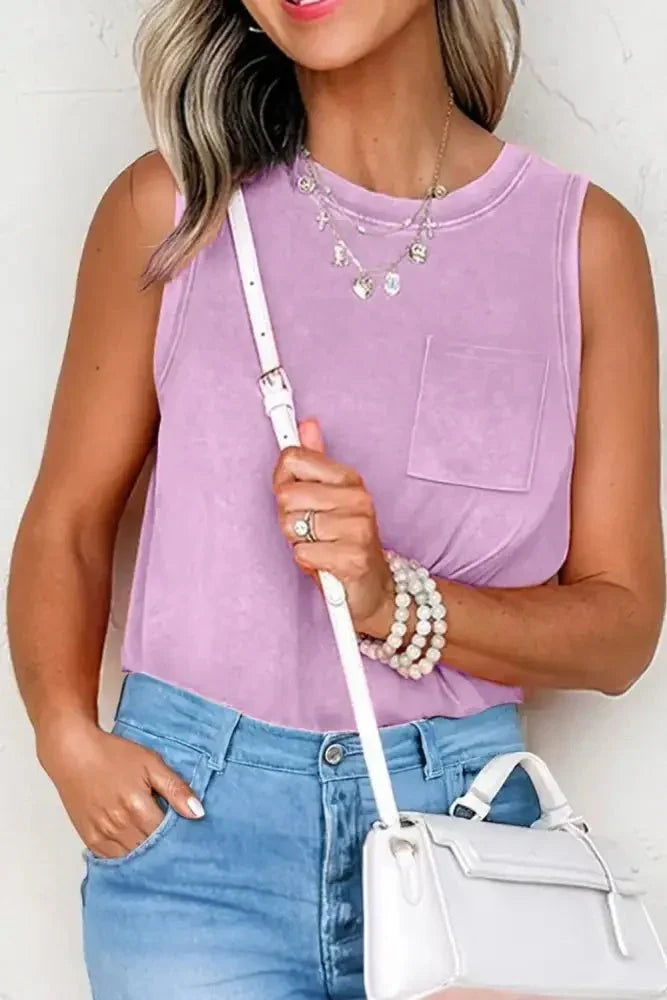 Round Neck Tank with Chest Pocket - Update AvenueTanks & CamisTrendsi1001008626914101001008626914106bb3cfb8 - 2a65 - 485c - af2f - a3a3503a39b9 - Max - OriginLilac