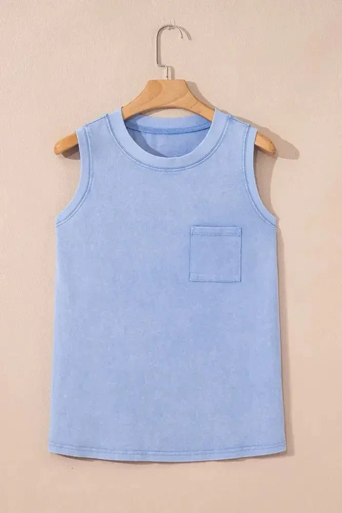 Round Neck Tank with Chest Pocket - Update AvenueTanks & CamisTrendsi10010086269566910010086269566967963561 - f10a - 4819 - 82d4 - 2599b5db2790 - Max - OriginLight Blue