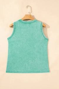 Round Neck Tank with Chest Pocket - Update AvenueTanks & CamisTrendsi100100862699690100100862699690f6ca255f - a399 - 4c2b - ac2f - 494995573c0d - Max - OriginTurquoise