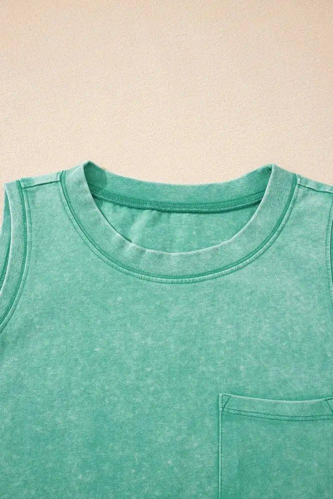 Round Neck Tank with Chest Pocket - Update AvenueTanks & CamisTrendsi100100862699690100100862699690c3209fe3 - e158 - 406f - 8c2d - 226674569950 - Max - OriginTurquoise