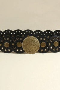 Round Shape PU Leather Belt