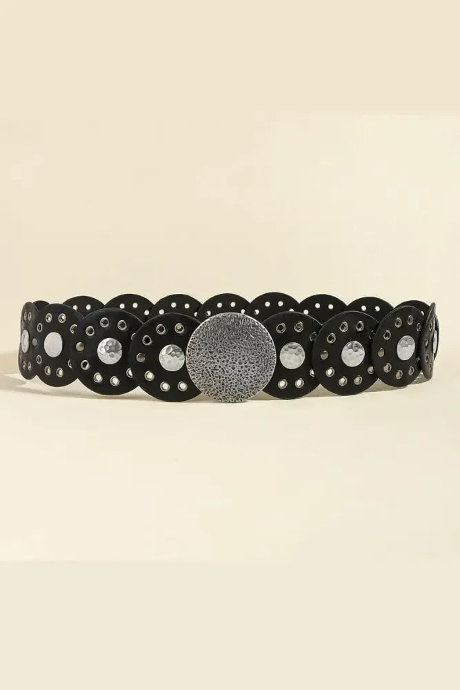 Round Shape PU Leather Belt