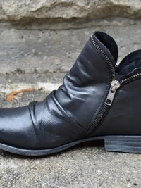Round Toe Block Heels Boots