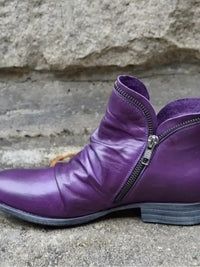 Round Toe Block Heels Boots