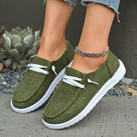 Round Toe Canvas Slip-Ons