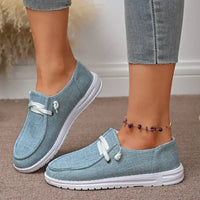 Round Toe Canvas Slip-Ons
