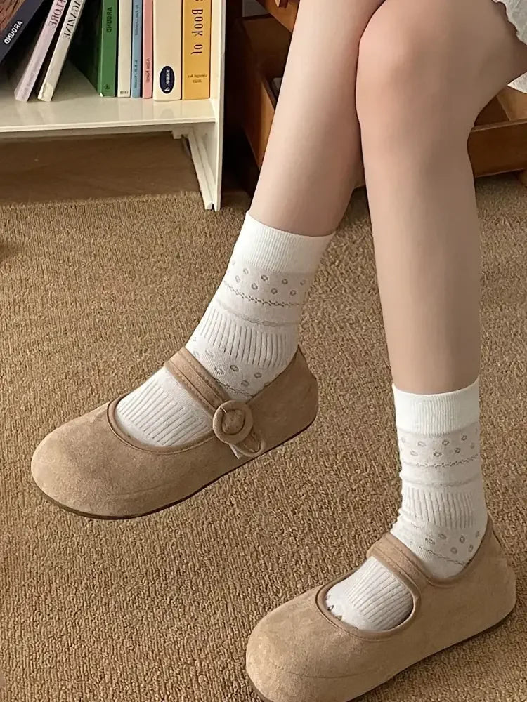 Round Toe Flat Slip-Ons
