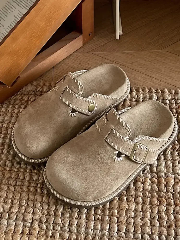 Round Toe Flats Slip-Ons